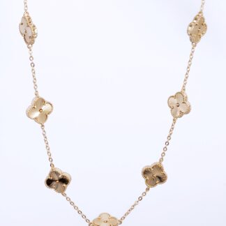 Vancliff laser long gold plated chain