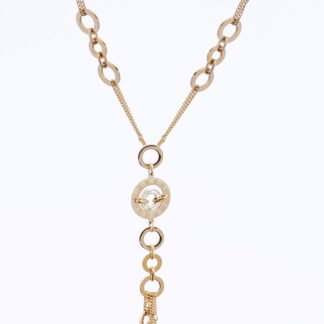 BVLGARI long chain gold plated necklace